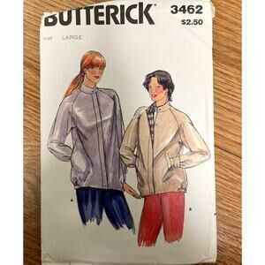 Vintage 1970s Butterick 3462 Sewing Pattern Sz Large Lined Track Jacket COMPLETE